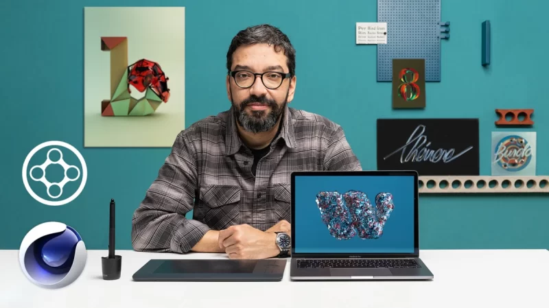 带 X 粒子的动画 3D 刻字-土狗cg资源站