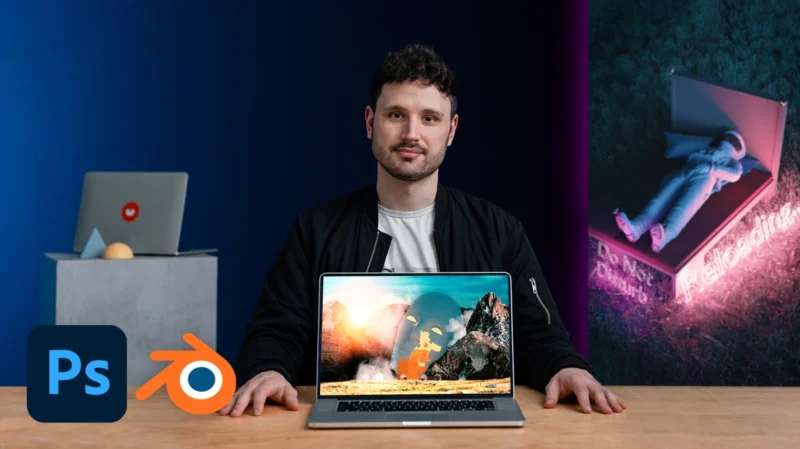 使用 Photoshop 和 Blender 打造未来派 3D 环境-土狗cg资源站