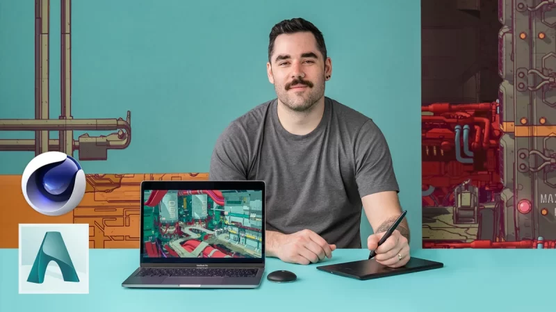 Arnold 的 3D 卡通风格环境艺术-土狗cg资源站