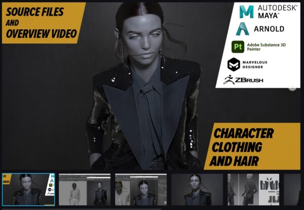 图片[1]-角色服装和头发：源文件和概述视频-土狗cg资源站