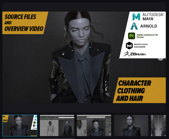 图片[2]-角色服装和头发：源文件和概述视频-土狗cg资源站