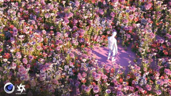 图片[1]-（ai精翻）使用 Cinema4D 和 Octane 渲染创建花卉创意 3D 动画-土狗cg资源站