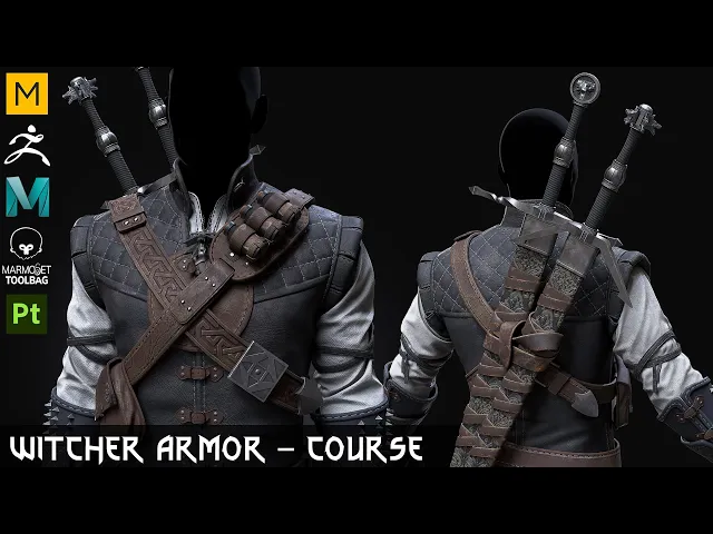 [免费] 猎魔人蝎子装甲套装制作流程（不包含剑）-土狗cg资源站