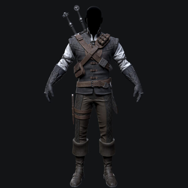 图片[3]-[免费] 猎魔人蝎子装甲套装制作流程（不包含剑）-土狗cg资源站