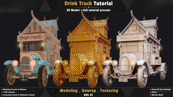 图片[2]-[A站无解说跟练（会员免费）] 饮料车Drink Truck全流程-土狗cg资源站