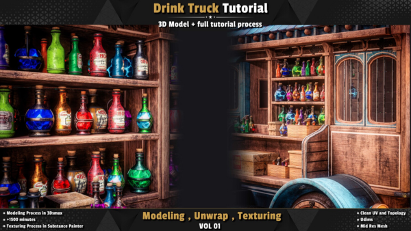 图片[3]-[A站无解说跟练（会员免费）] 饮料车Drink Truck全流程-土狗cg资源站