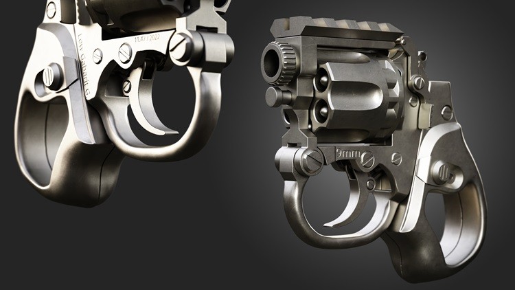 【ai精翻】在 Zbrush 中掌握迷你左轮手枪硬表面建模-土狗cg资源站