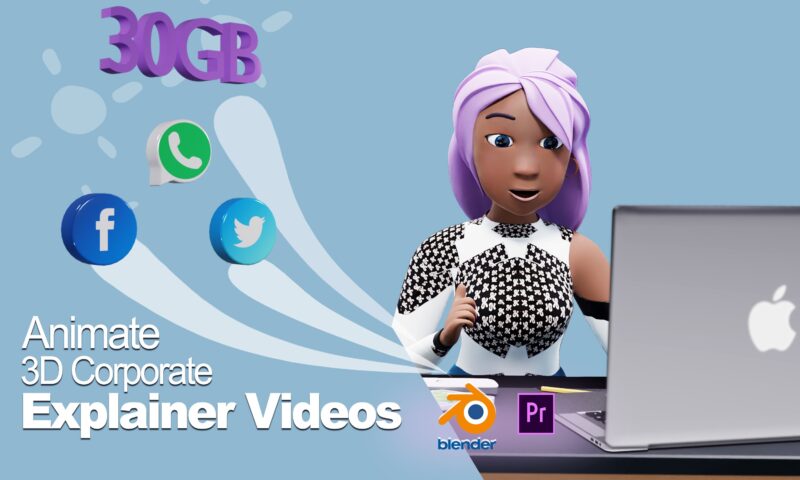 【ai精翻】在 Blender 和 Premiere Pro 中制作 3D 企业解说视频动画-土狗cg资源站