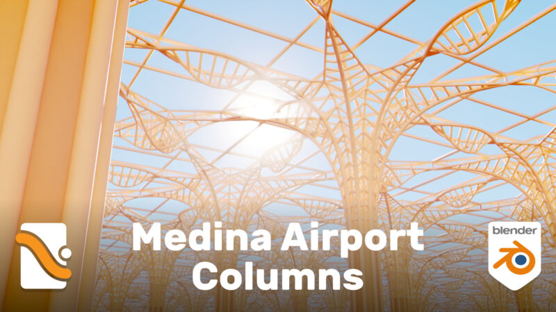 [Ai精翻&Ai中文朗读]Blender几何节点实现麦地那机场围栏-土狗cg资源站