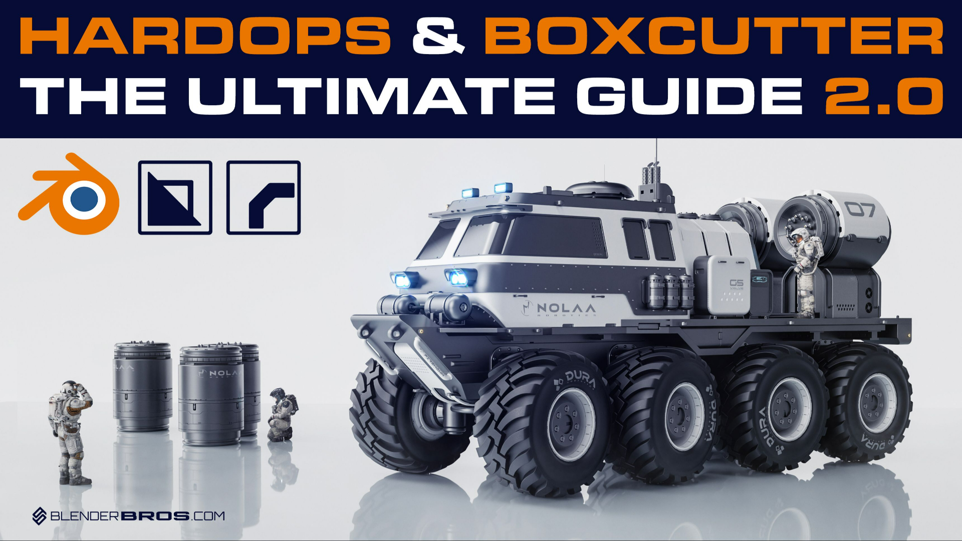 【ai精翻&中文配音】Blender插件Hard Ops&BoxCutter完成科幻卡车-土狗cg资源站