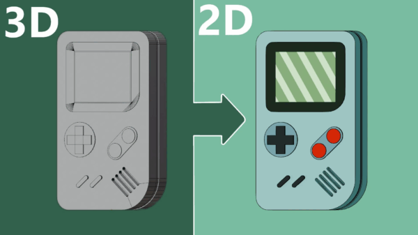 图片[1]-【ai精翻】3D 到 2D Blender 工作流程 – Game Boy-土狗cg资源站