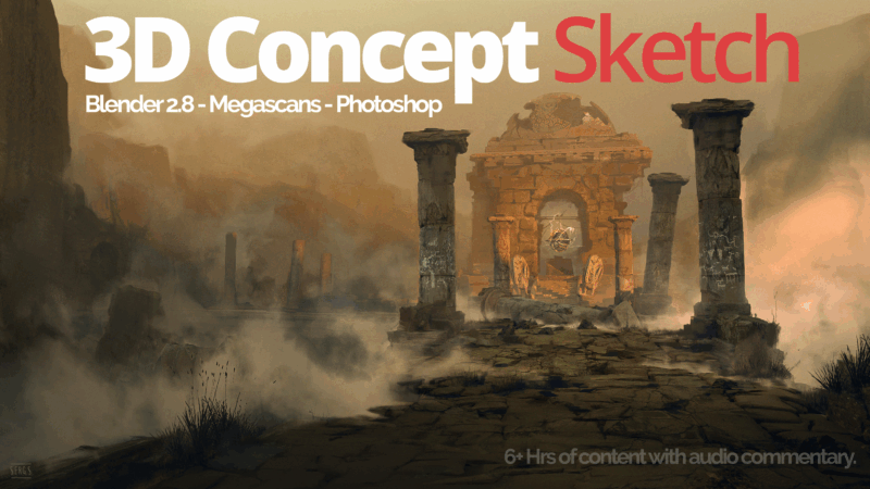 【ai精翻】Blender 3D 概念艺术 - 从 Blender 到 Photoshop 的完整工作流程教程-土狗cg资源站