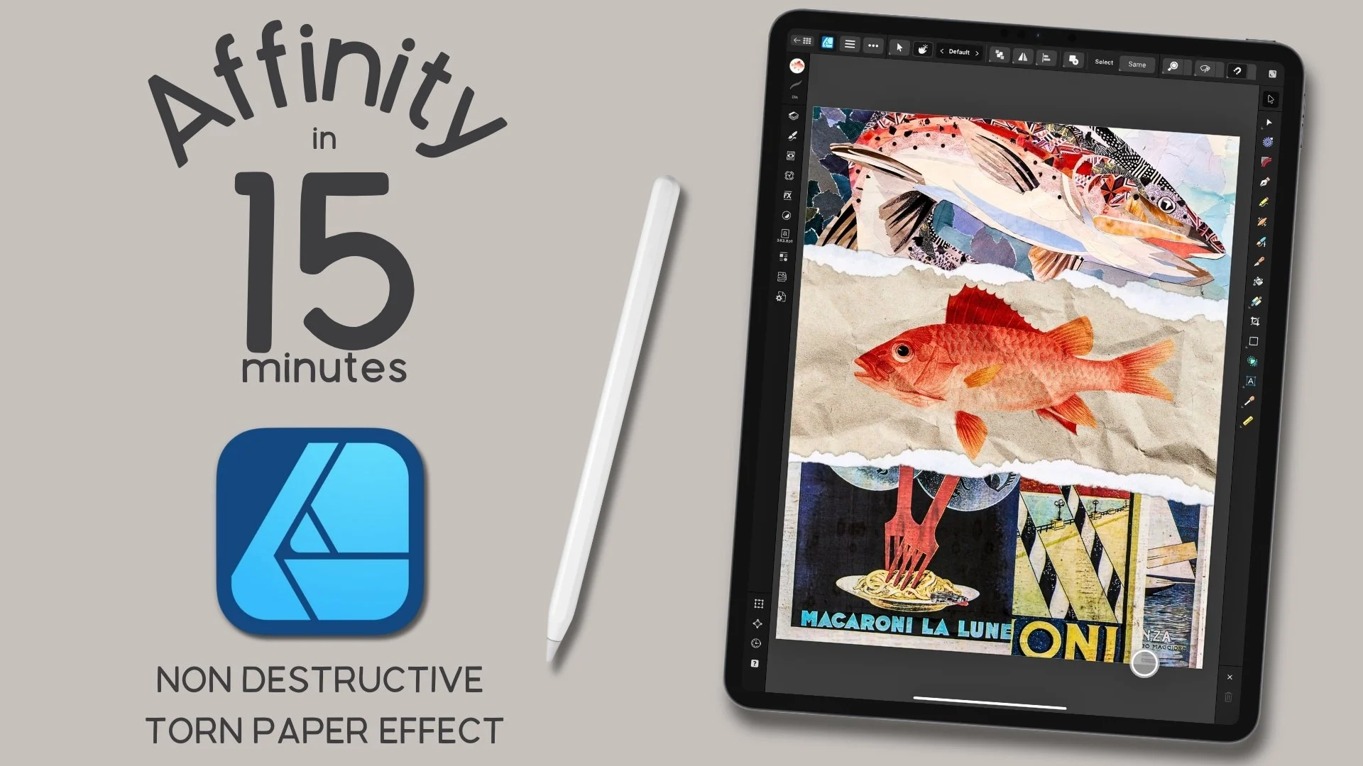 【ai精翻】Affinity Designer V2 iPad 版 | 逼真的撕纸效果-土狗cg资源站