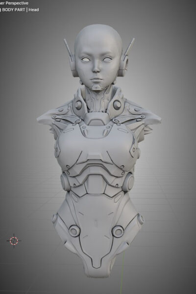 图片[4]-更新中 [免费] Flycat女性机器人角色Blender建模-土狗cg资源站