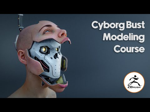 【ai精翻&中文朗读】Zbrush硬表面建模完成赛博改造人-土狗cg资源站