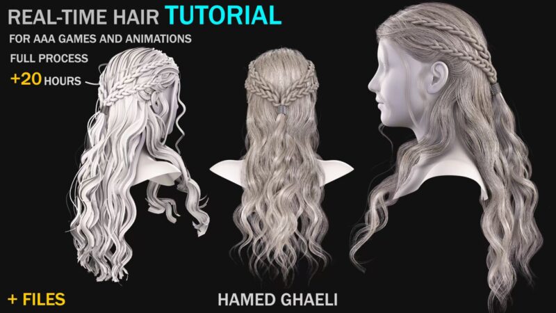 【限时补票价】最先进的 AAA 游戏实时头发教程-土狗cg资源站