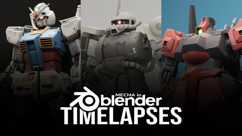 Blender高达系列机甲制作(含模型)-土狗cg资源站