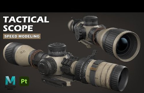 【ai精翻】战术瞄准镜 Autodesk Maya Substance 3D Painter 教程-土狗cg资源站