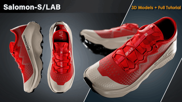 【限时补票价】Salomon S/LAB / 3D 模型 + 完整教程 -土狗cg资源站