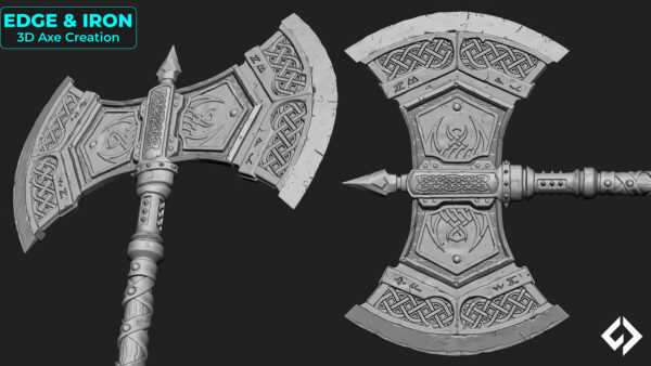 图片[8]-【ai精翻&中文朗读】为游戏制作一把逼真的战斧-土狗cg资源站