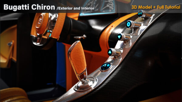 图片[4]-钻石免费:布加迪 Chiron 的完整建模、纹理、照明和渲染教程以及 3D 模型-土狗cg资源站