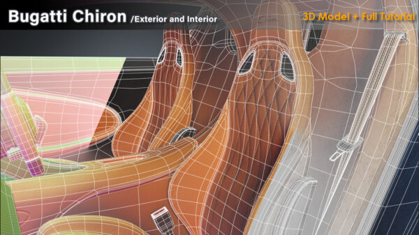 图片[7]-钻石免费:布加迪 Chiron 的完整建模、纹理、照明和渲染教程以及 3D 模型-土狗cg资源站