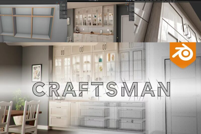 【Ai精翻&Ai中文配音】Blender橱柜CAD级建模+演示级渲染-土狗cg资源站