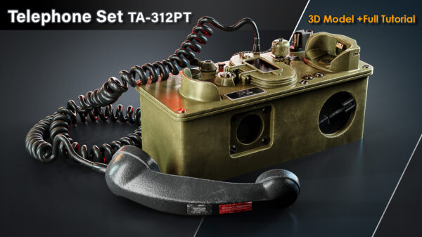 图片[1]-钻石免费-电话机 TA-312PT / 3D 模型 + 完整教程-土狗cg资源站