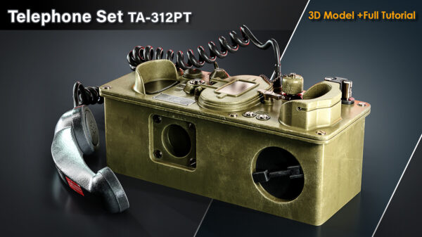 图片[2]-钻石免费-电话机 TA-312PT / 3D 模型 + 完整教程-土狗cg资源站