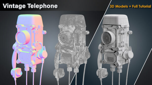 图片[16]-（钻石会员免费）复古电话&卡带机&相机建模模型5合1-土狗cg资源站