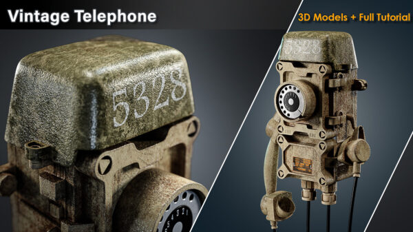 图片[17]-（钻石会员免费）复古电话&卡带机&相机建模模型5合1-土狗cg资源站