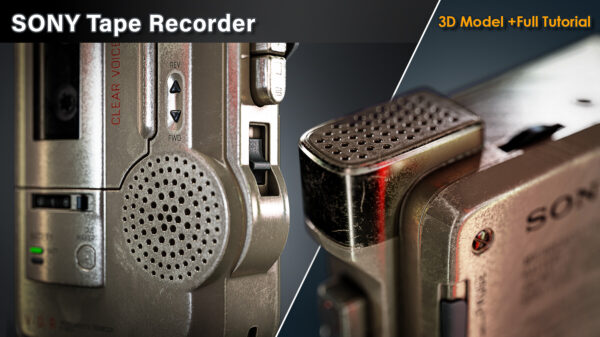 图片[4]-钻石免费-索尼磁带录音机/3D模型+完整教程-土狗cg资源站