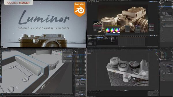 【ai精翻+朗读】blender复古相机全流程-土狗cg资源站