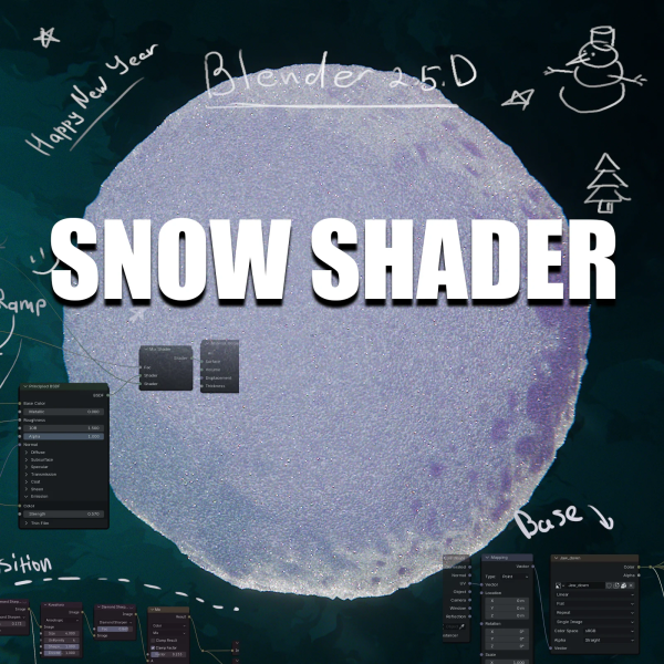 图片[1]-雪景着色器实时合成（Blender Eevee）-土狗cg资源站
