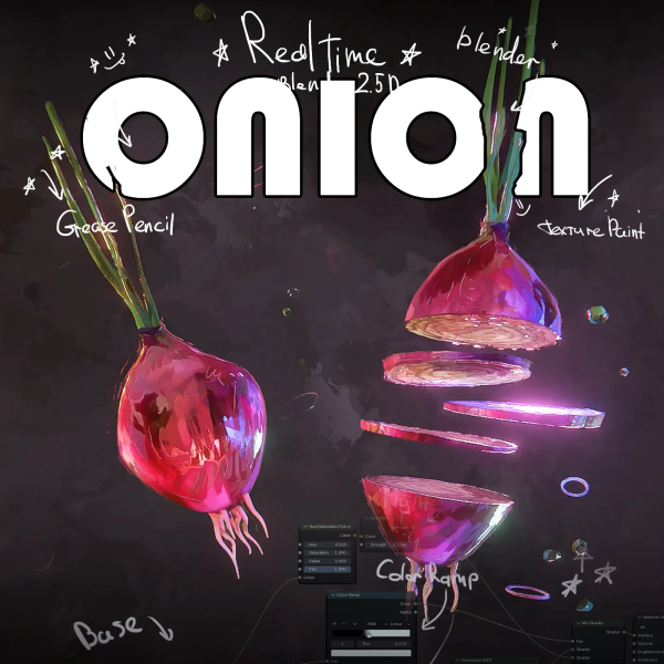 图片[1]-Blender 2.5D Onion – 3d 模型 Eevee-土狗cg资源站