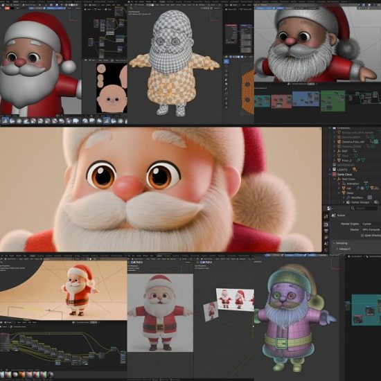 【Ai精翻&Ai中文配音】Blender角色ip全流程萌版圣诞老人-土狗cg资源站