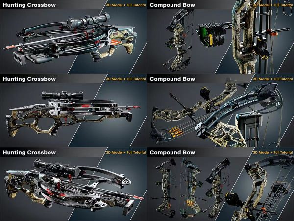 【限时补票价】A站超写实blender复合弓二合一-土狗cg资源站