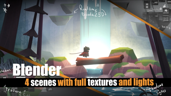 图片[2]-【ai精翻&中文朗读】在森林里 – 4 个 Blender 场景 + 简要说明-土狗cg资源站
