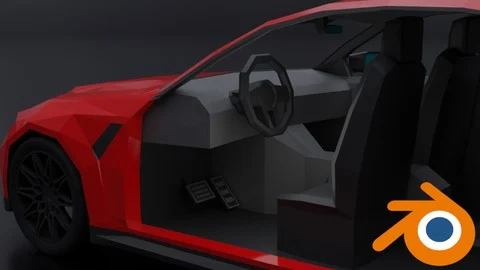 【ai精翻】Blender中的低多边形汽车内饰建模-土狗cg资源站