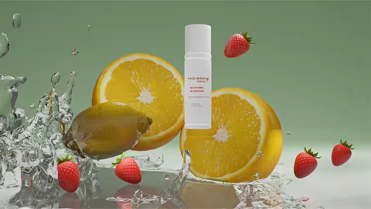 【ai精翻】搅拌机产品可视化水花和洗面奶广告-土狗cg资源站