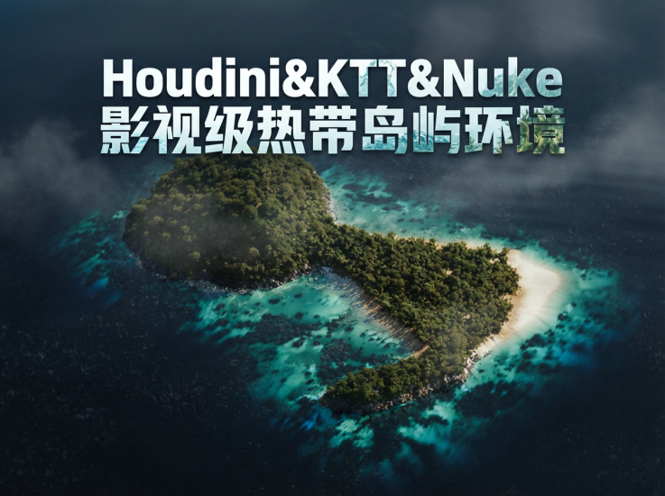 【限时补票价】Houdini&KTT&Nuke影视级热带岛屿环境-土狗cg资源站