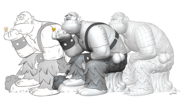 【ai精翻】在 ZBrush 中匹配风格化概念-土狗cg资源站