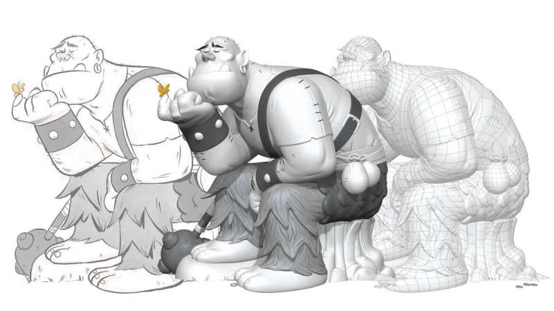 【ai精翻】在 ZBrush 中匹配风格化概念-土狗cg资源站