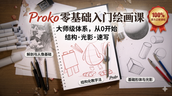 图片[1]-L039-Proko零基础入门绘画-土狗cg资源站